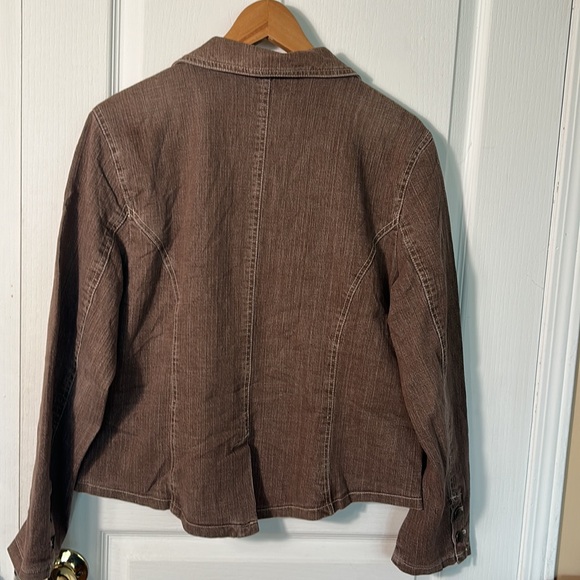 NWT FDJ FRENCH DRESSING DENIM JACKET IN LIGHT BURGUNDY COLOUR IN SIZE LARGE - Picture 5 of 7